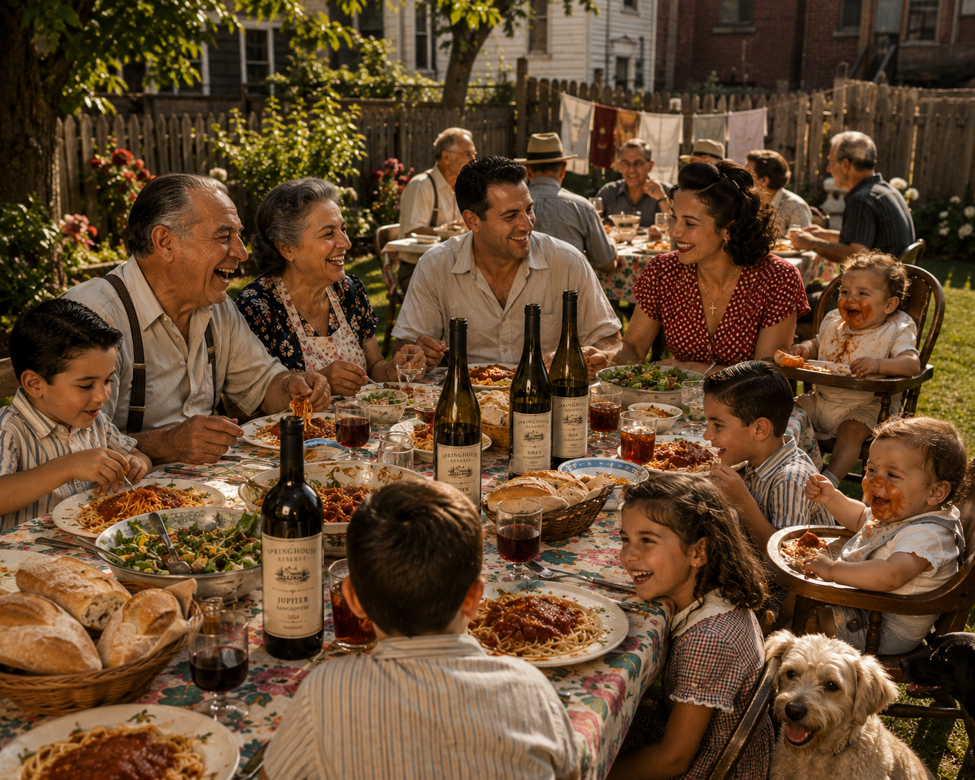 Family, friends, and wonderful food-- Little Italy at it's best.